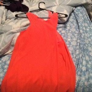 Bright pink/ orange short shift dress